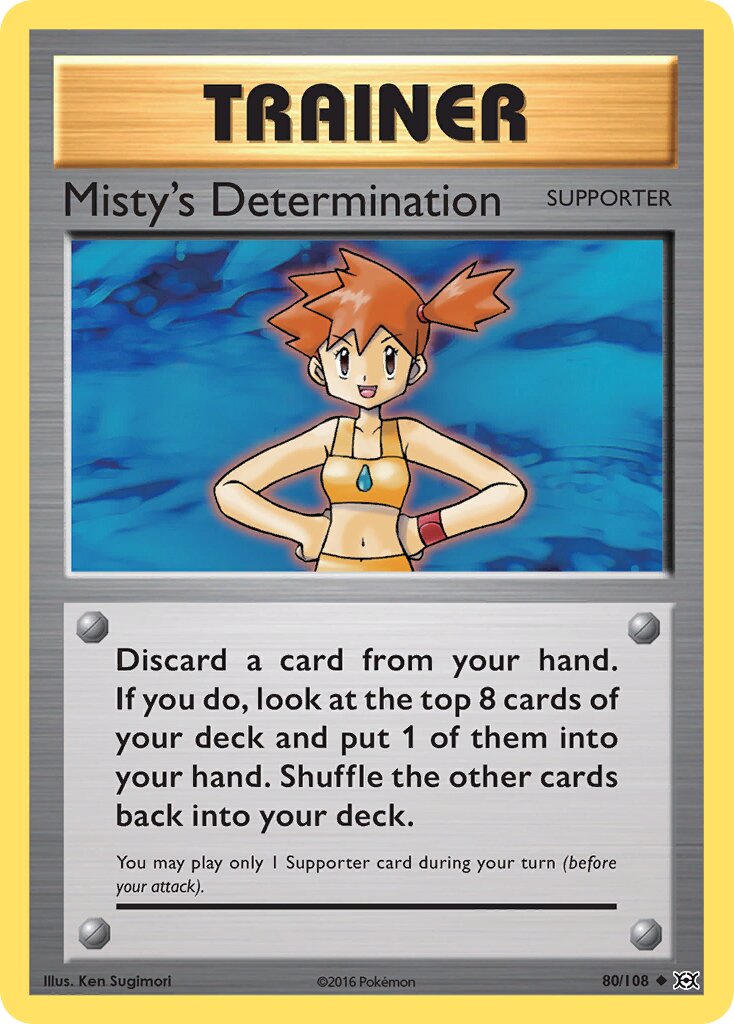 Misty's Determination 080/108 — Evolutions (English Pokémon TCG card)