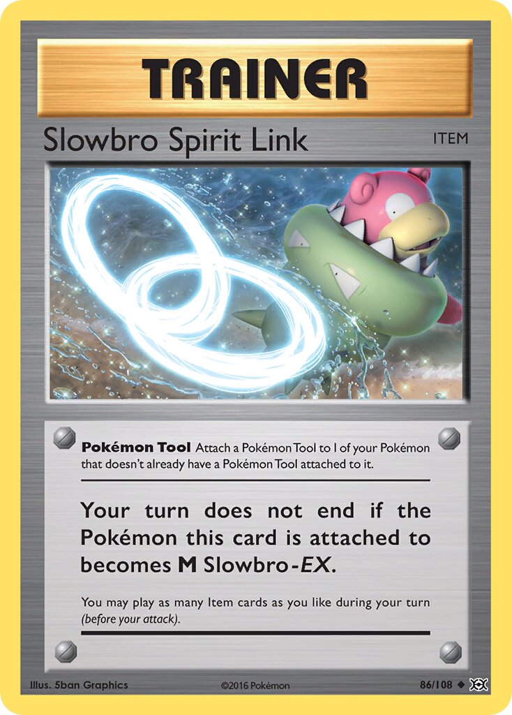 Slowbro Spirit Link 086/108 — Evolutions (English Pokémon TCG card)