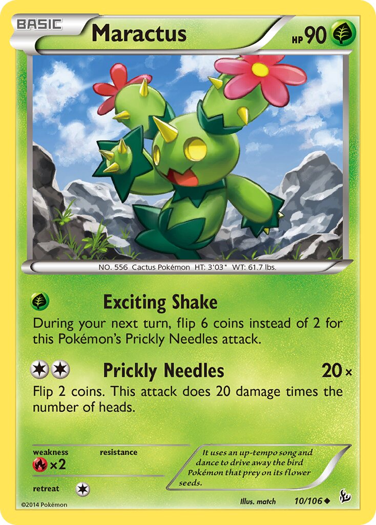 Maractus 010/106 — Flashfire (English Pokémon TCG card)