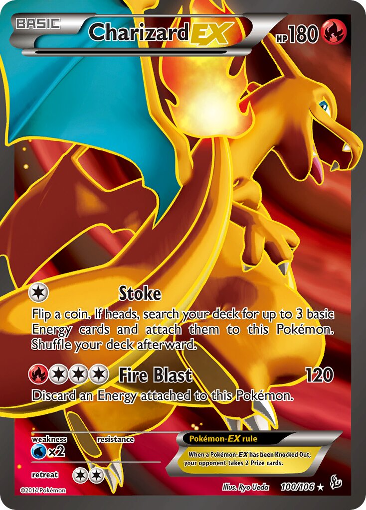 Charizard-EX 100/106 — Flashfire (English Pokémon TCG card)