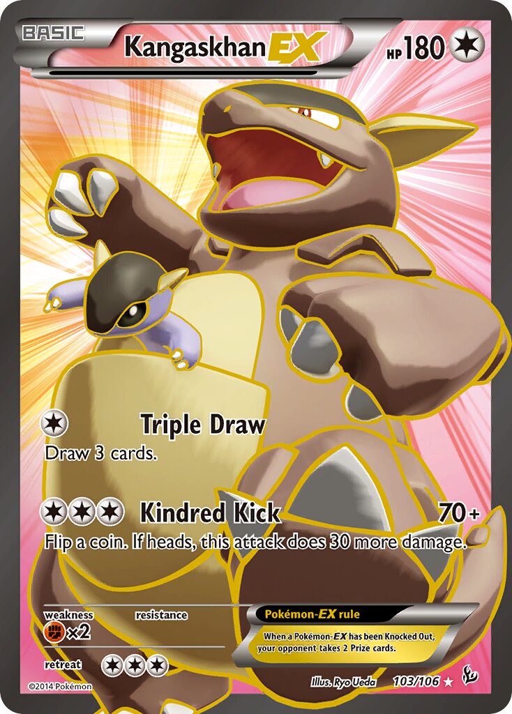 Kangaskhan-EX 103/106 — Flashfire (English Pokémon TCG card)