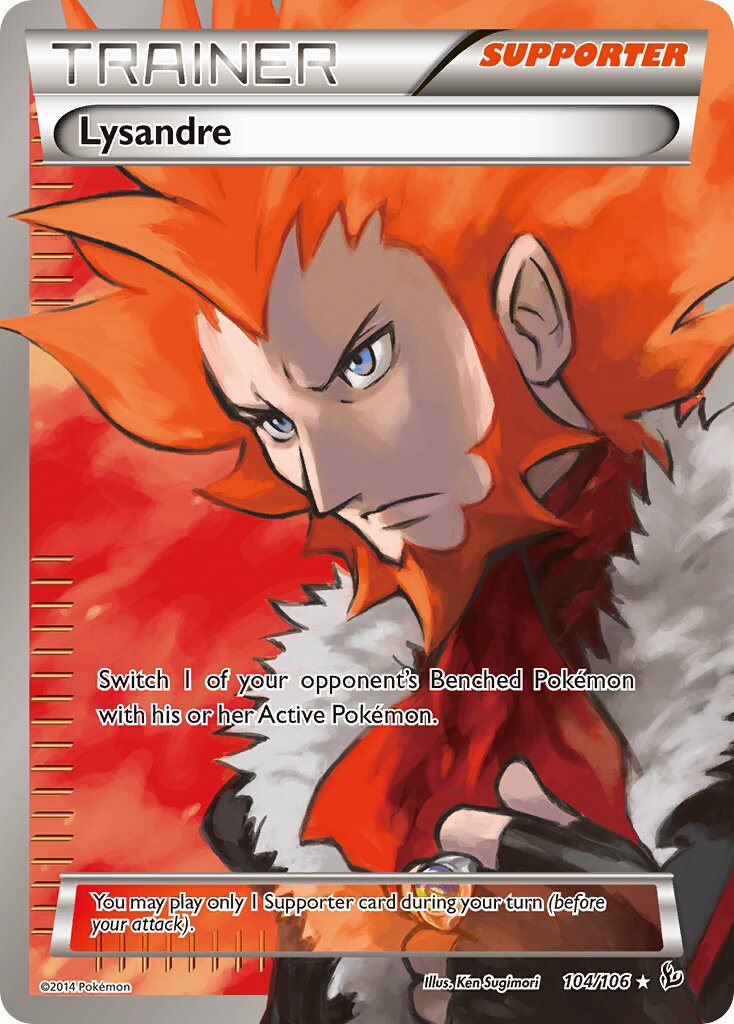 Lysandre 104/106 — Flashfire (English Pokémon TCG card)