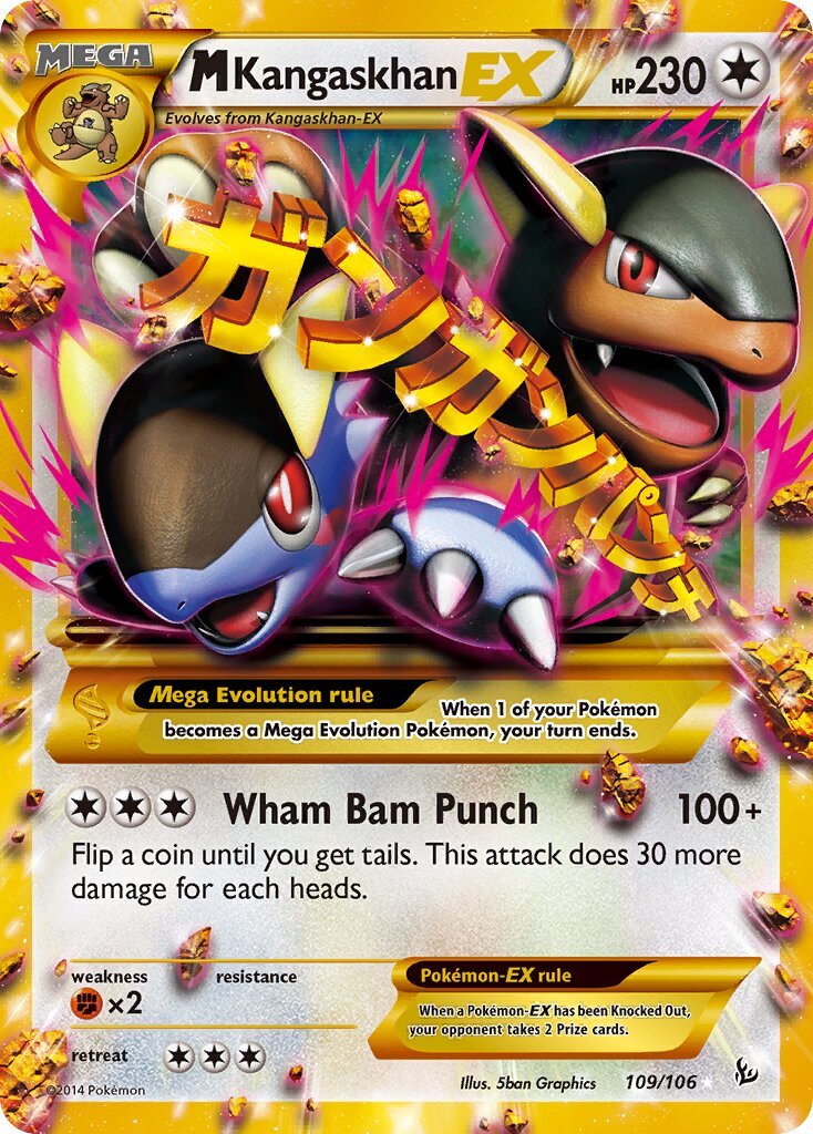M Kangaskhan-EX 109/106 — Flashfire (English Pokémon TCG card)
