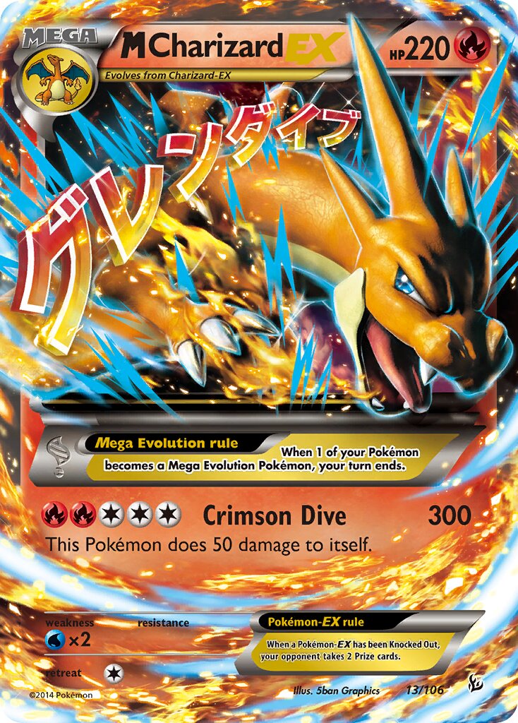 M Charizard-EX 013/106 — Flashfire (English Pokémon TCG card)