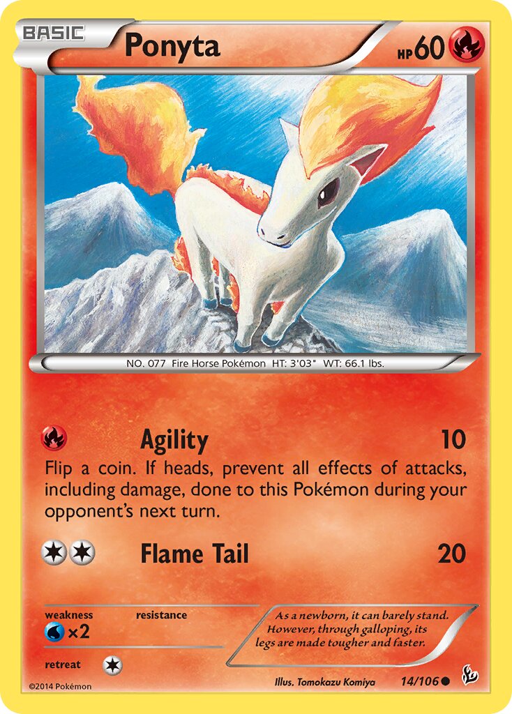 Ponyta 014/106 — Flashfire (English Pokémon TCG card)