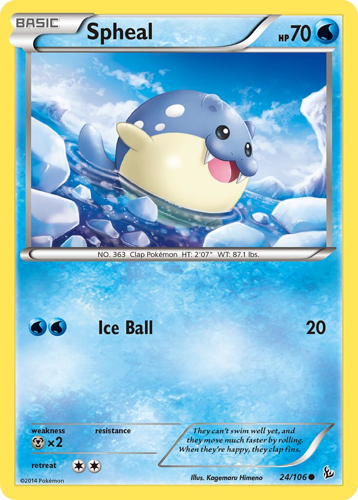 Spheal 024/106 — Flashfire (English Pokémon TCG card)