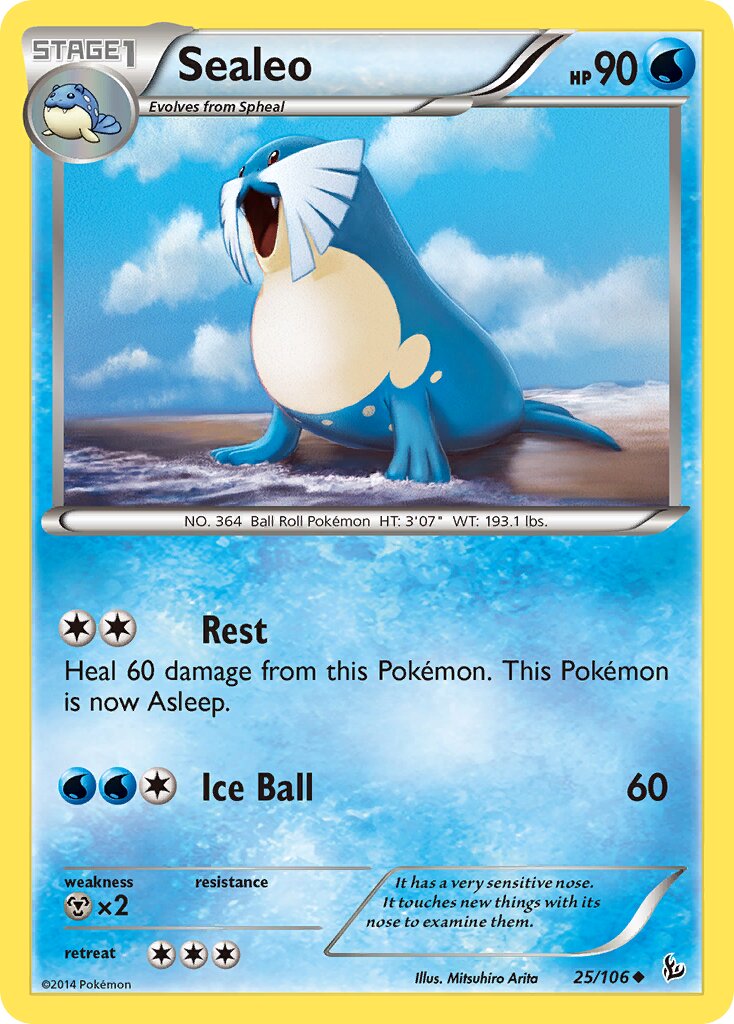 Sealeo 025/106 — Flashfire (English Pokémon TCG card)
