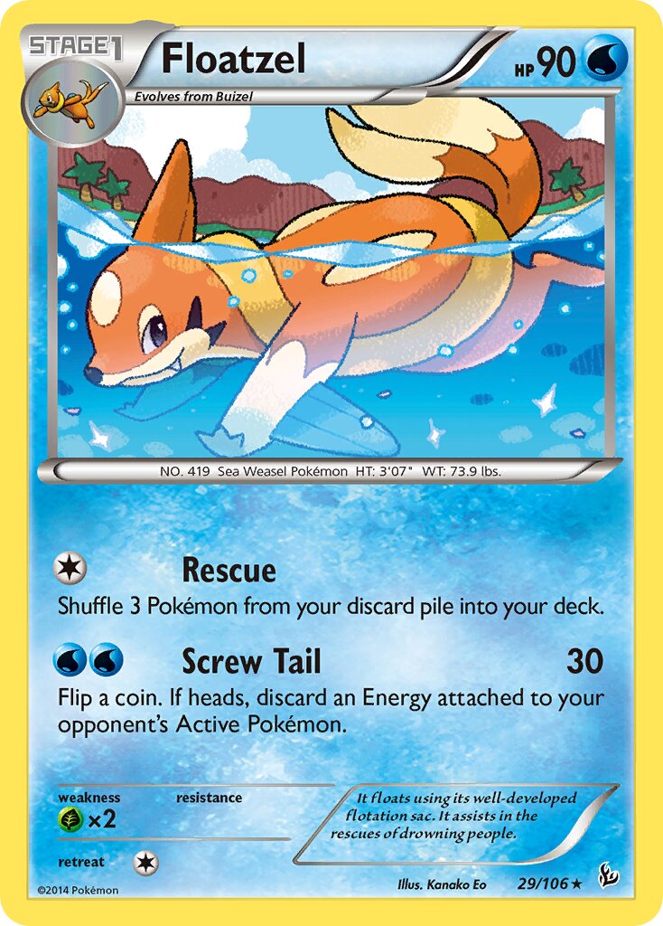 Floatzel 029/106 — Flashfire (English Pokémon TCG card)