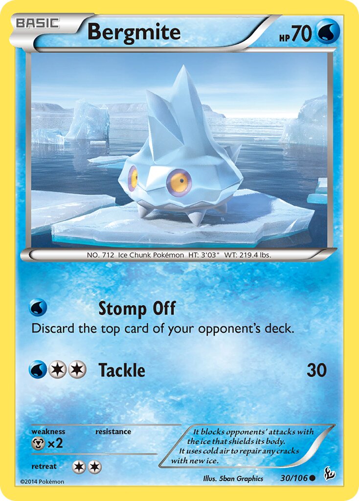 Bergmite 030/106 — Flashfire (English Pokémon TCG card)
