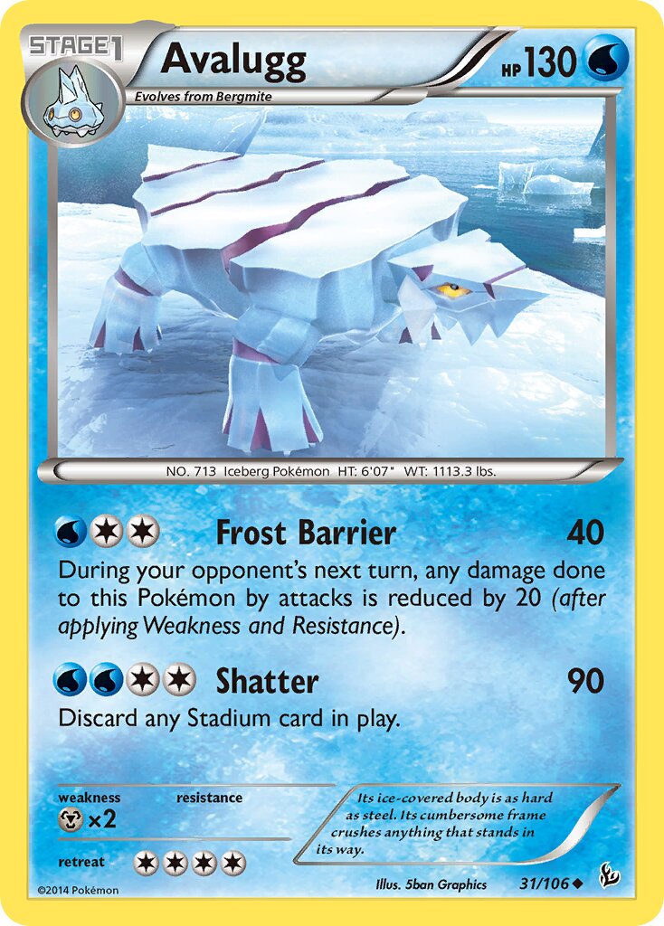 Avalugg 031/106 — Flashfire (English Pokémon TCG card)