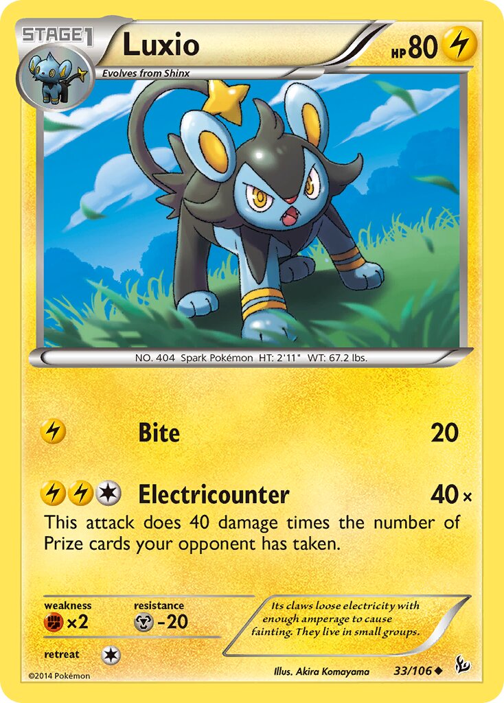 Luxio 033/106 — Flashfire (English Pokémon TCG card)