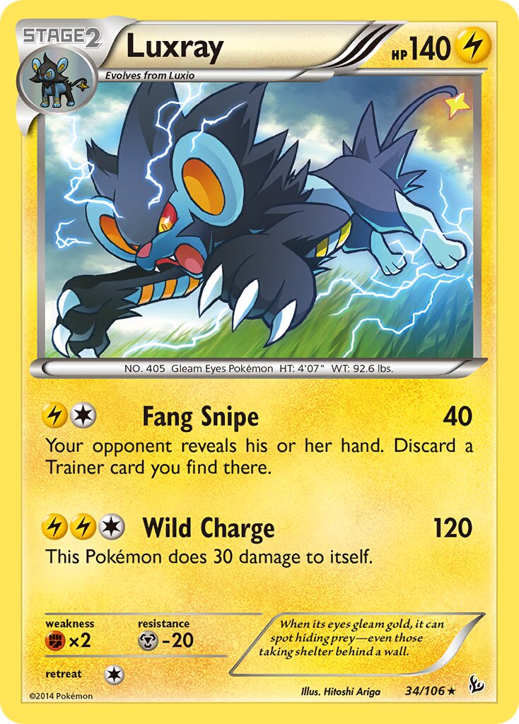 Luxray 034/106 — Flashfire (English Pokémon TCG card)