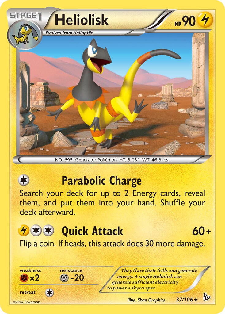 Heliolisk 037/106 — Flashfire (English Pokémon TCG card)