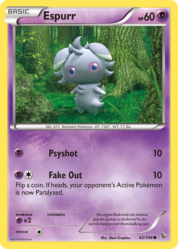 Espurr 042/106 — Flashfire (English Pokémon TCG card)
