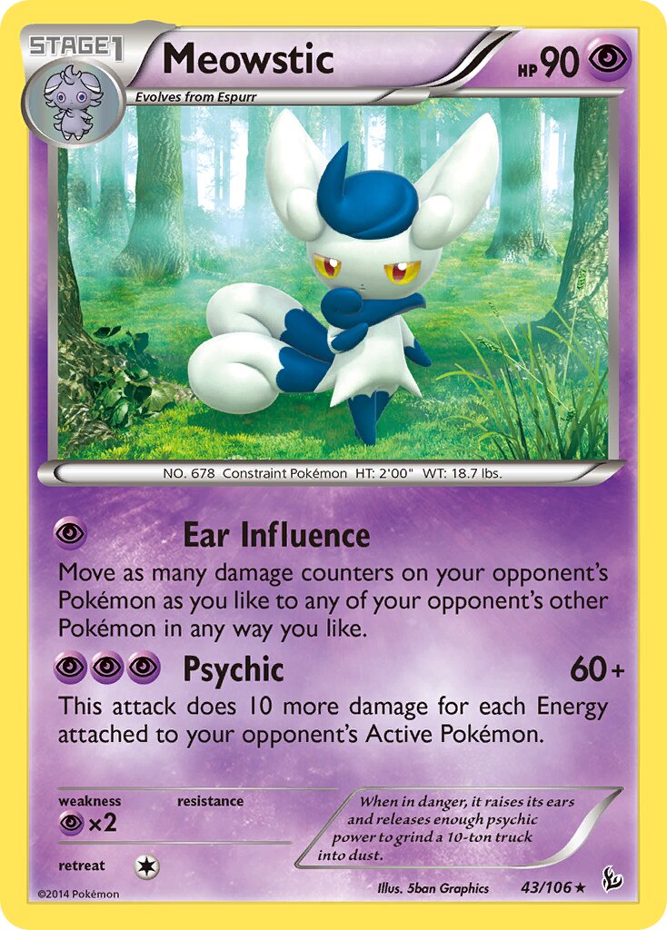 Meowstic 043/106 — Flashfire (English Pokémon TCG card)