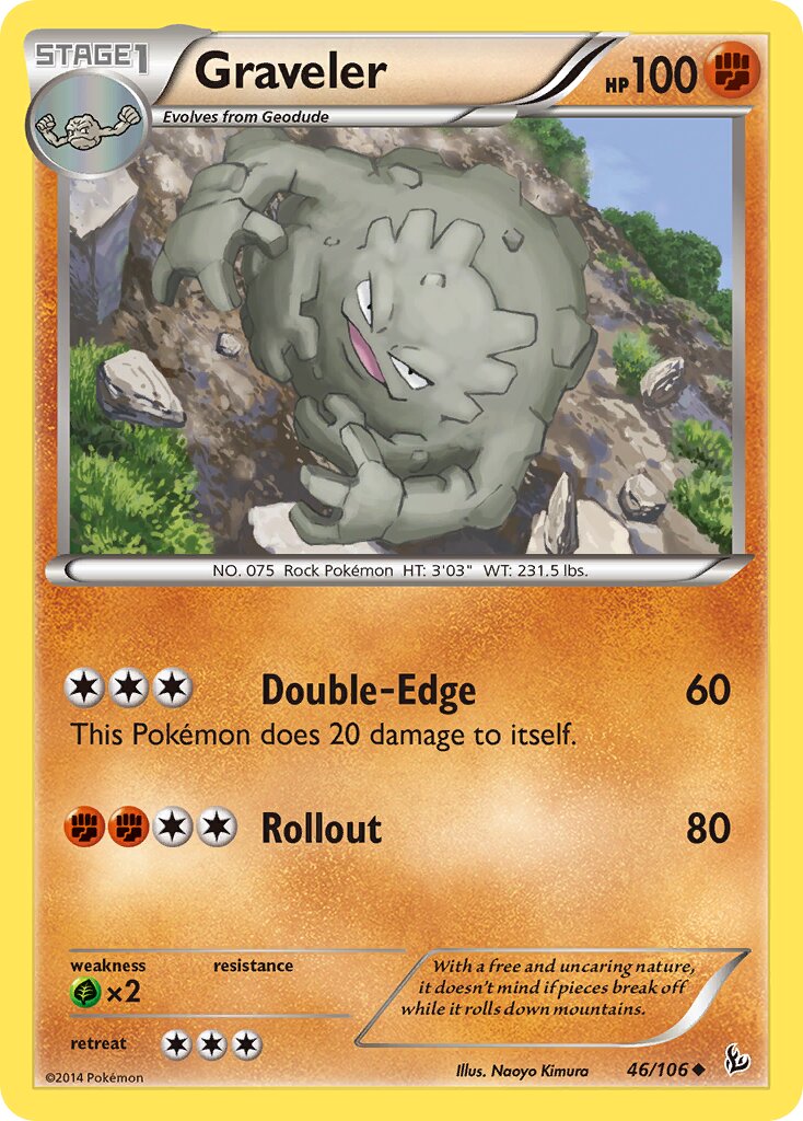 Graveler 046/106 — Flashfire (English Pokémon TCG card)