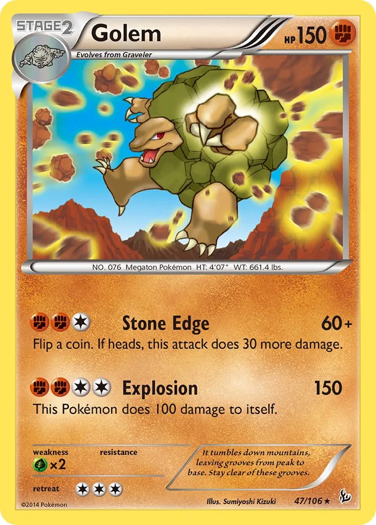 Golem 047/106 — Flashfire (English Pokémon TCG card)
