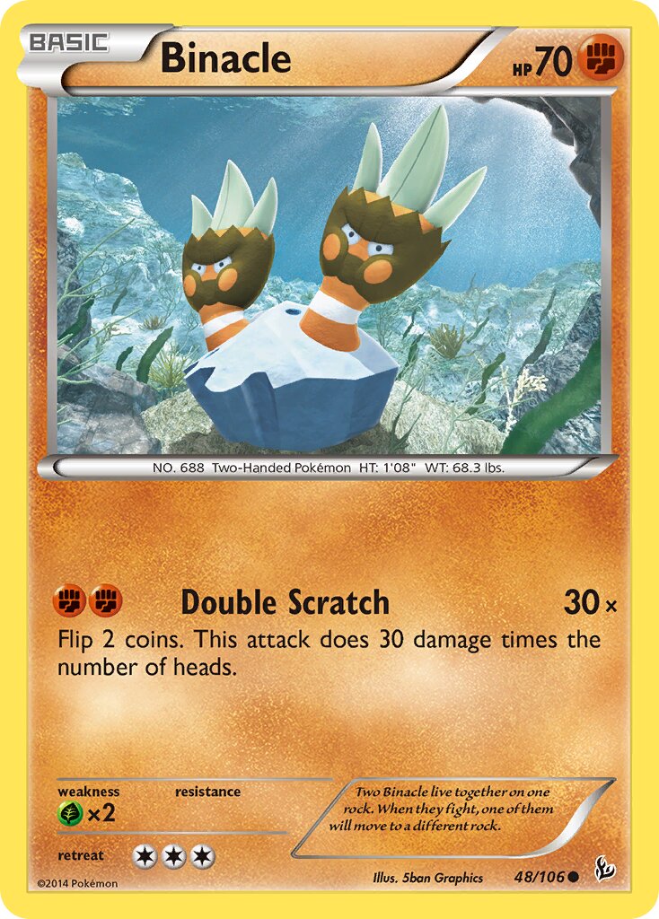 Binacle 048/106 — Flashfire (English Pokémon TCG card)