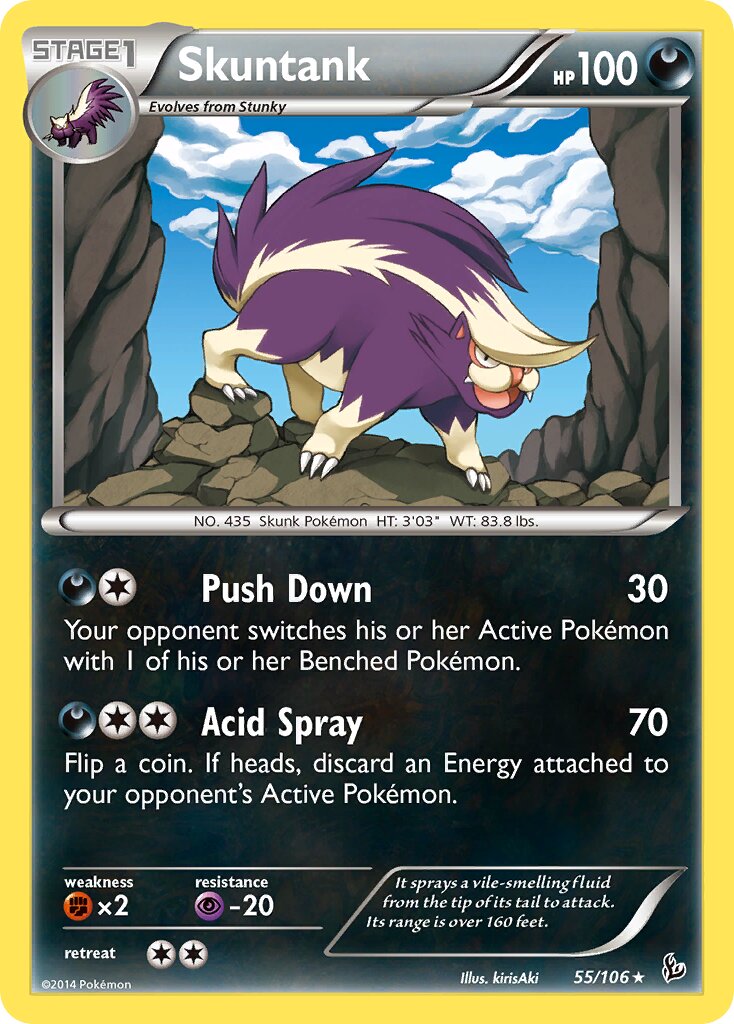 Skuntank 055/106 — Flashfire (English Pokémon TCG card)