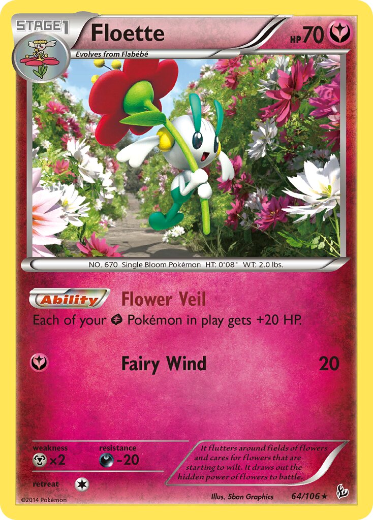 Floette 064/106 — Flashfire (English Pokémon TCG card)