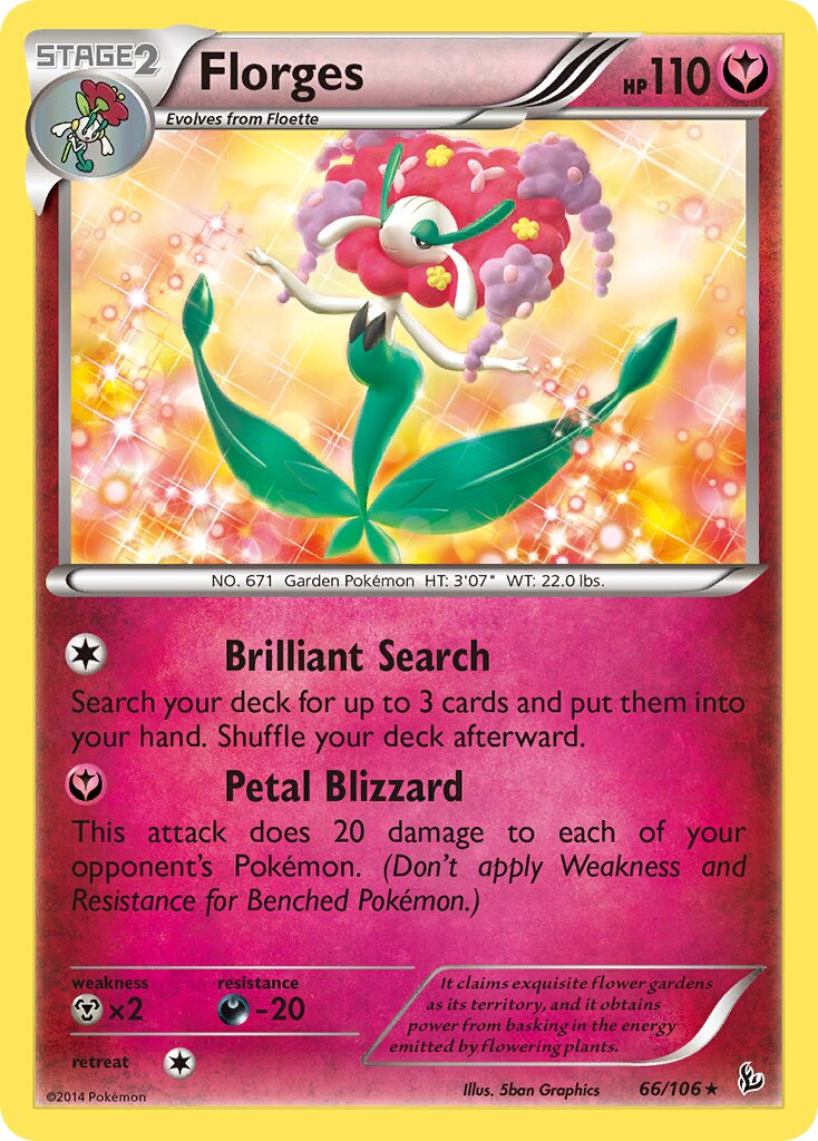 Florges 066/106 — Flashfire (English Pokémon TCG card)