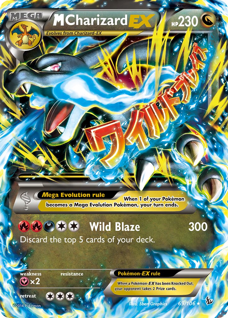 M Charizard-EX 069/106 — Flashfire (English Pokémon TCG card)