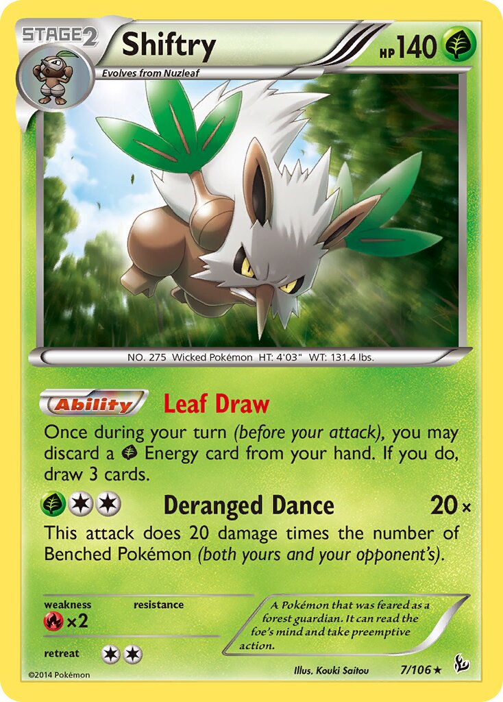Shiftry 007/106 — Flashfire (English Pokémon TCG card)