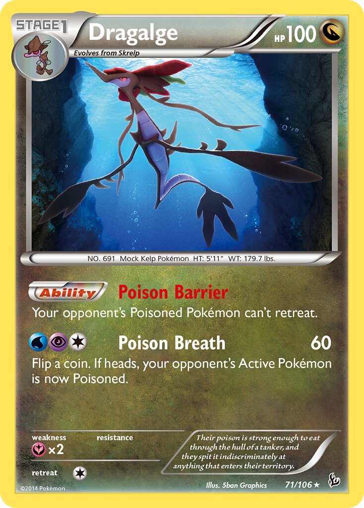 Dragalge 071/106 — Flashfire (English Pokémon TCG card)