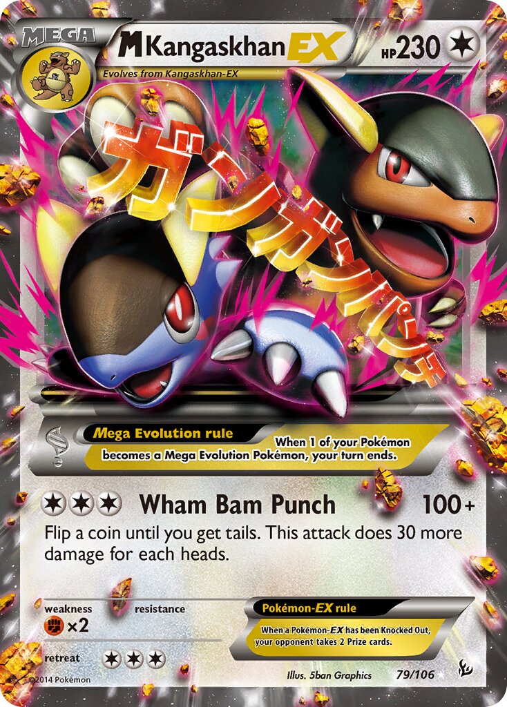 M Kangaskhan-EX 079/106 — Flashfire (English Pokémon TCG card)