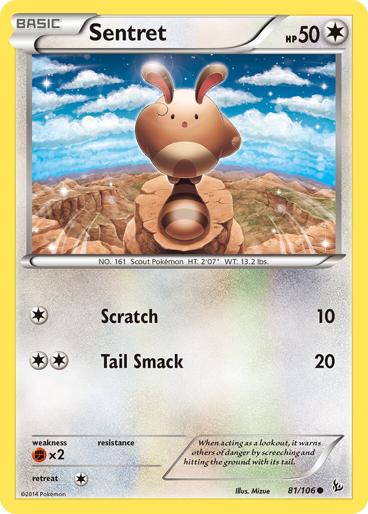 Sentret 081/106 — Flashfire (English Pokémon TCG card)