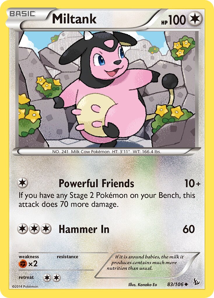 Miltank 083/106 — Flashfire (English Pokémon TCG card)