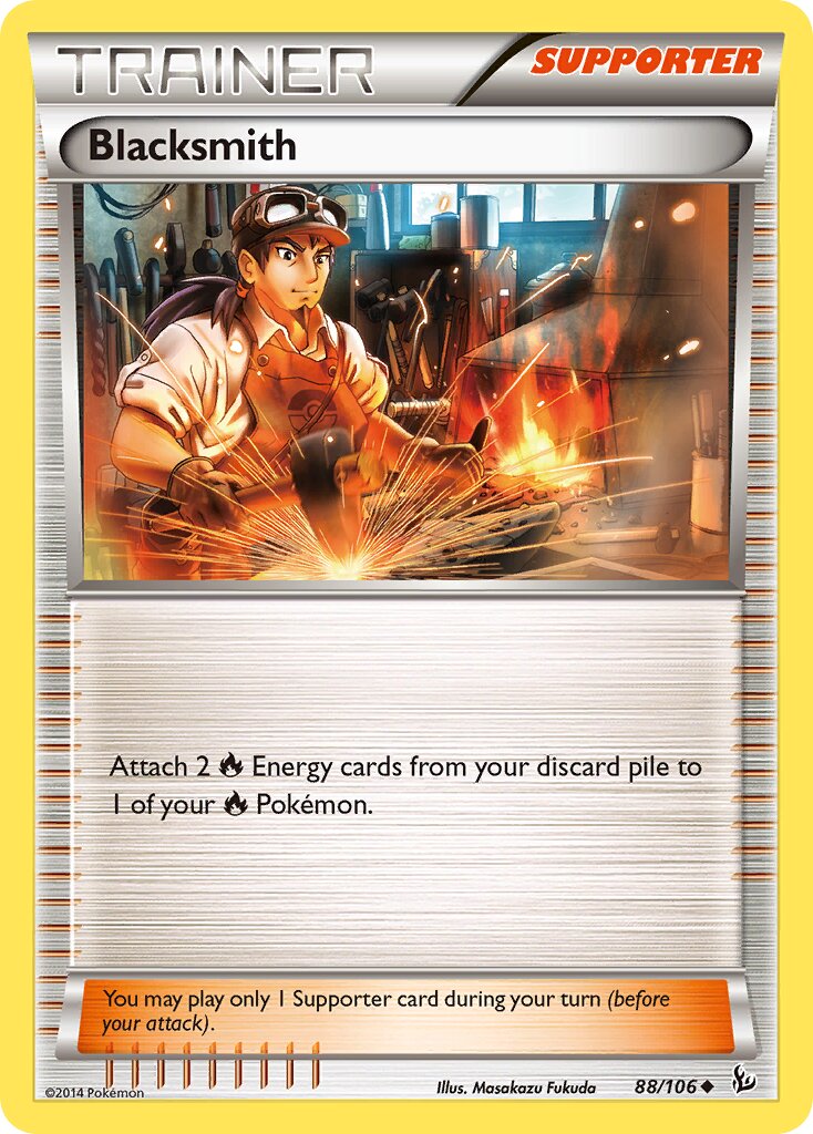Blacksmith 088/106 — Flashfire (English Pokémon TCG card)