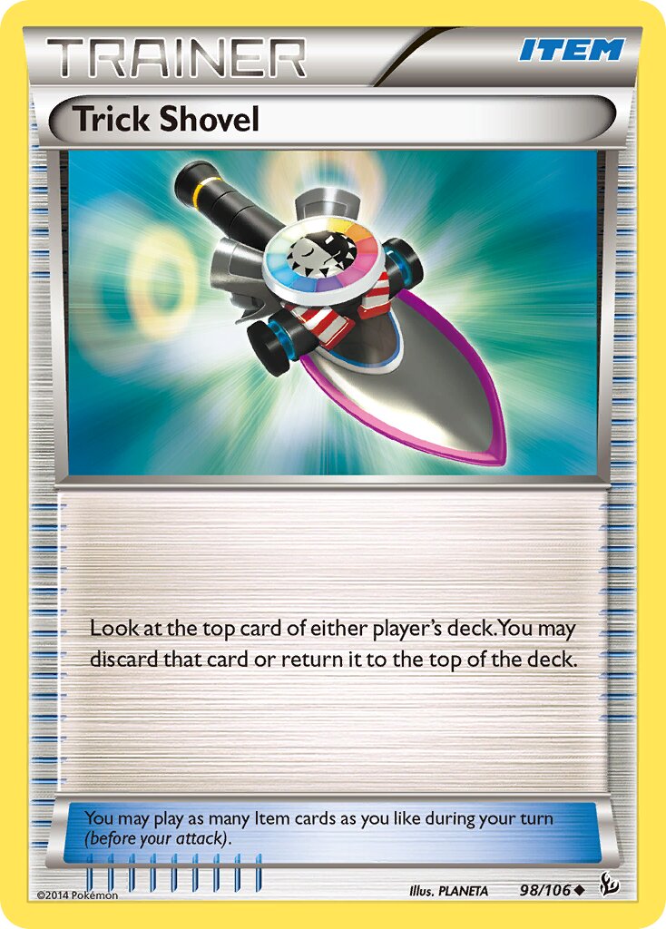 Trick Shovel 098/106 — Flashfire (English Pokémon TCG card)