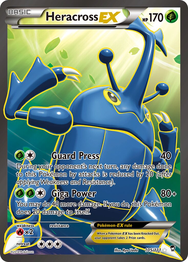 Heracross-EX 105/111 — Furious Fists (English Pokémon TCG card)