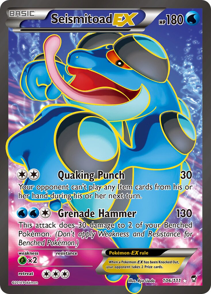 Seismitoad-EX 106/111 — Furious Fists (English Pokémon TCG card)