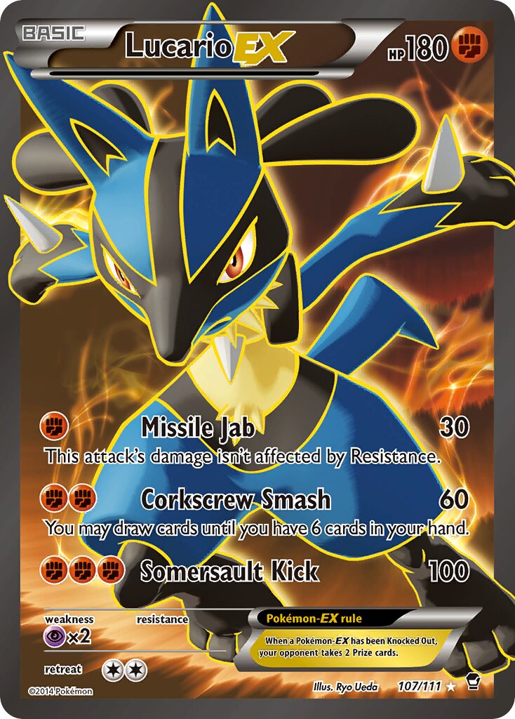 Lucario-EX 107/111 — Furious Fists (English Pokémon TCG card)