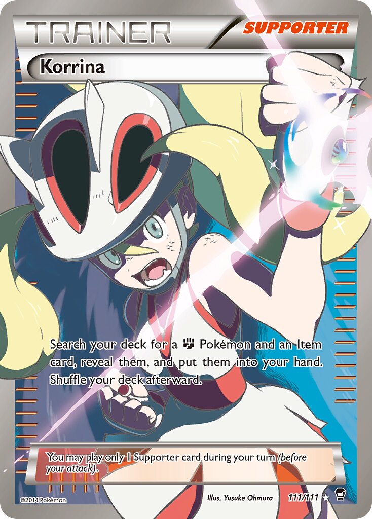 Korrina 111/111 — Furious Fists (English Pokémon TCG card)