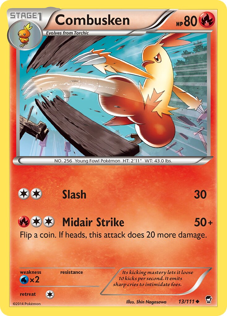 Combusken 013/111 — Furious Fists (English Pokémon TCG card)