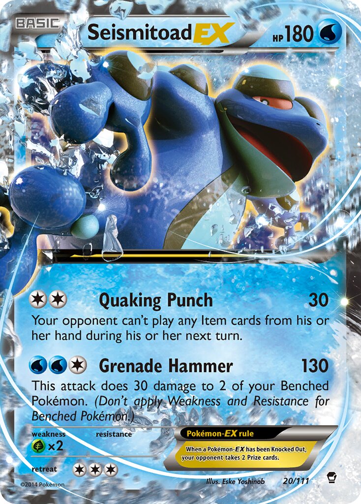 Seismitoad-EX 020/111 — Furious Fists (English Pokémon TCG card)