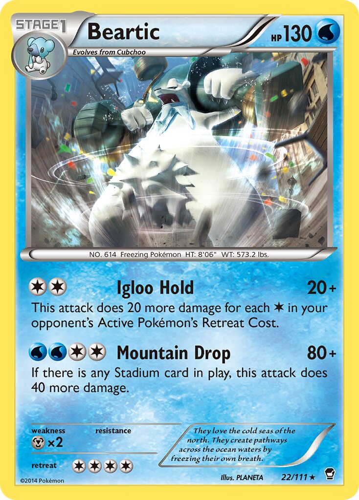 Beartic 022/111 — Furious Fists (English Pokémon TCG card)