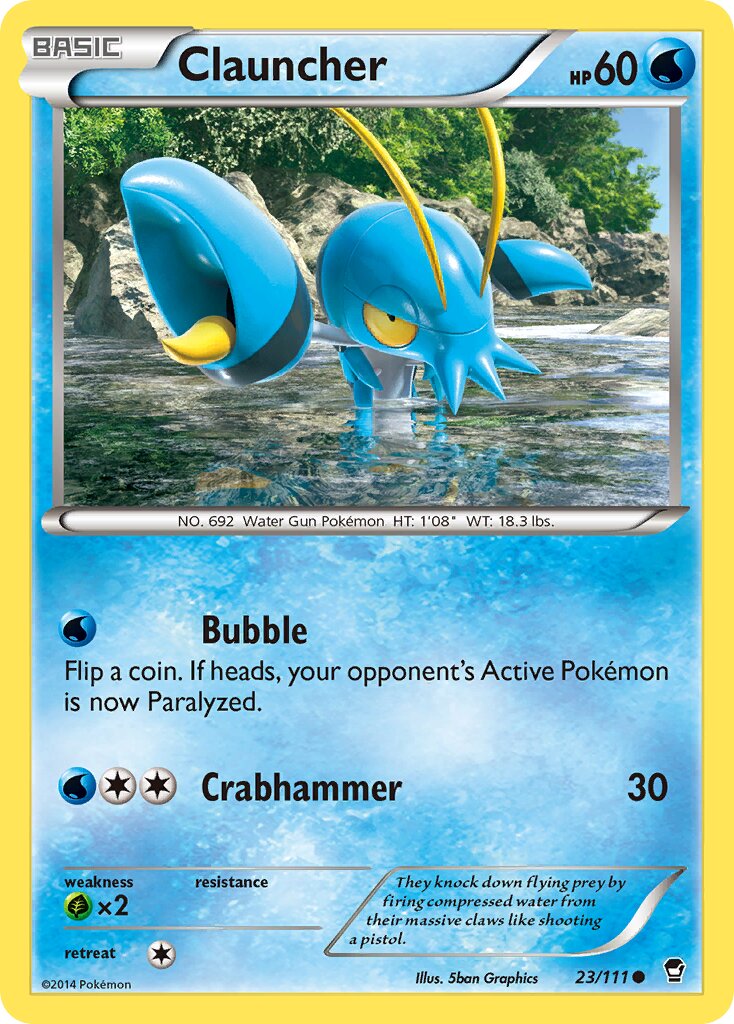 Clauncher 023/111 — Furious Fists (English Pokémon TCG card)
