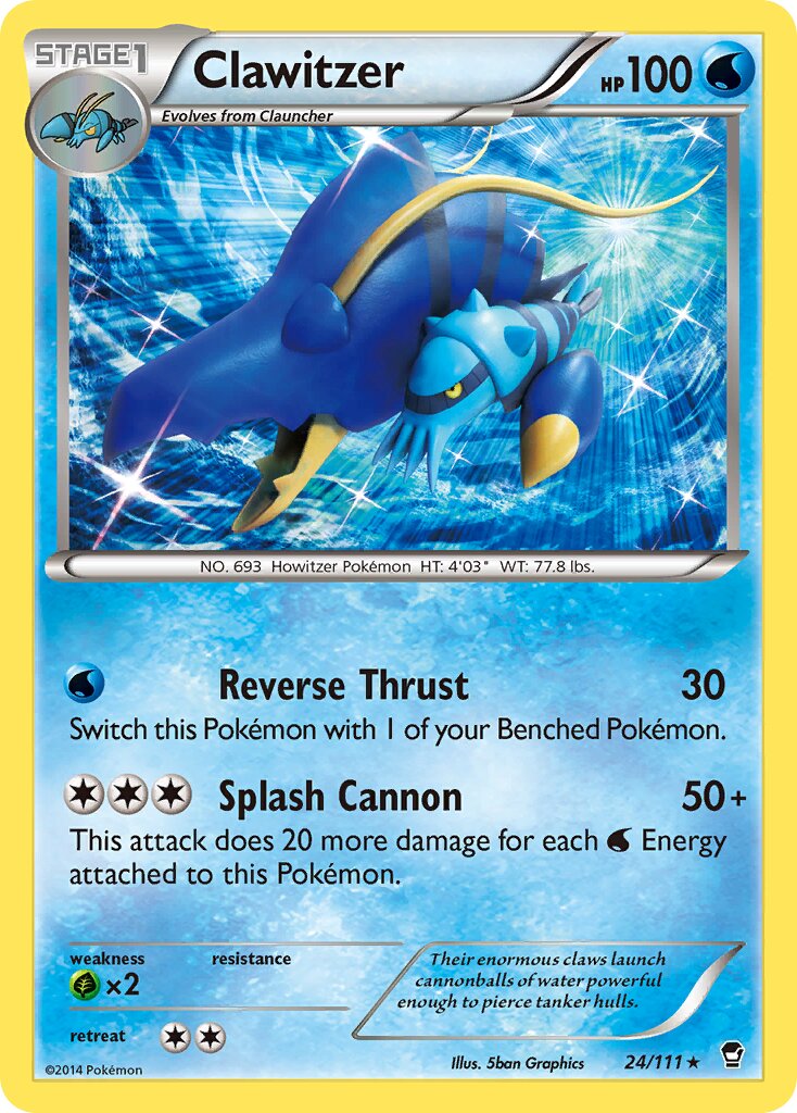 Clawitzer 024/111 — Furious Fists (English Pokémon TCG card)
