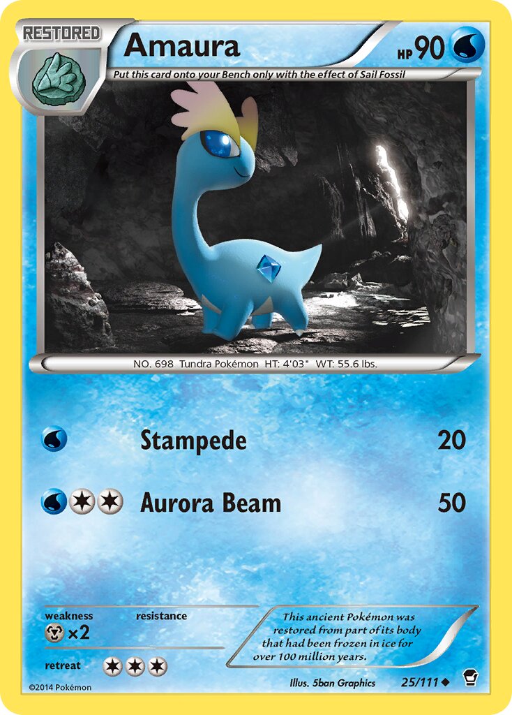 Amaura 025/111 — Furious Fists (English Pokémon TCG card)