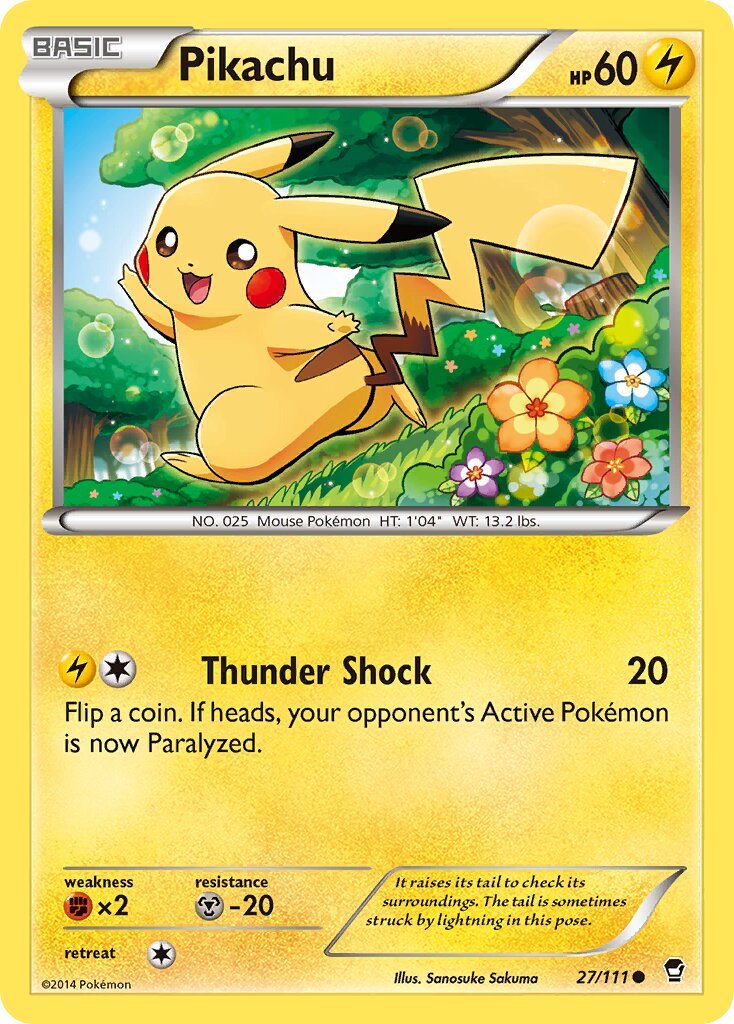 Pikachu 027/111 — Furious Fists (English Pokémon TCG card)