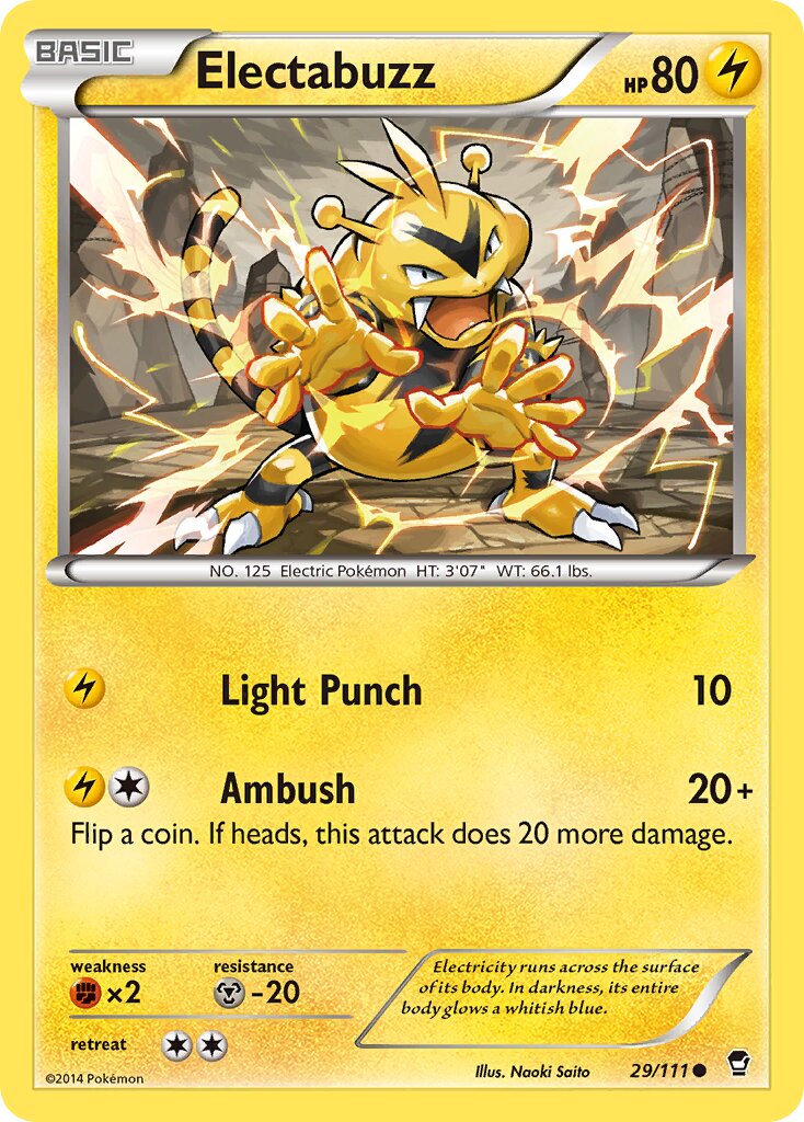 Electabuzz 029/111 — Furious Fists (English Pokémon TCG card)
