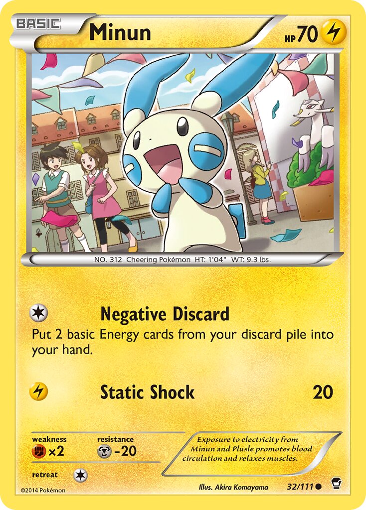 Minun 032/111 — Furious Fists (English Pokémon TCG card)