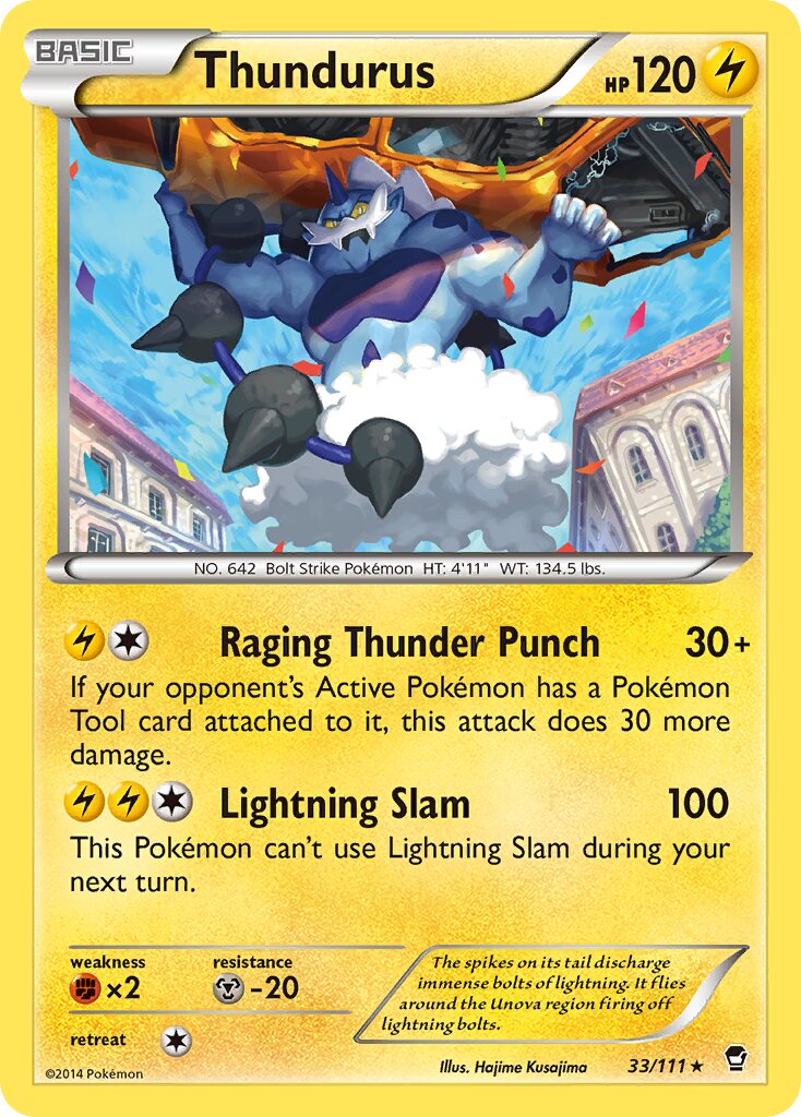 Thundurus 033/111 — Furious Fists (English Pokémon TCG card)