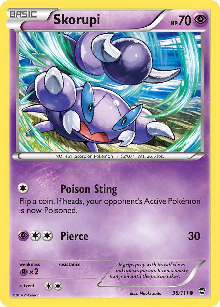 Skorupi 038/111 — Furious Fists (English Pokémon TCG card)