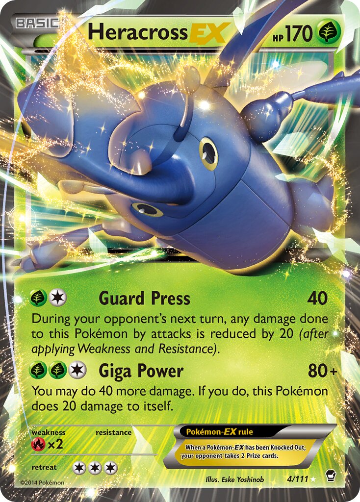 Heracross-EX 004/111 — Furious Fists (English Pokémon TCG card)