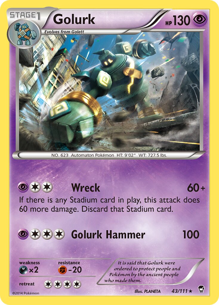 Golurk 043/111 — Furious Fists (English Pokémon TCG card)